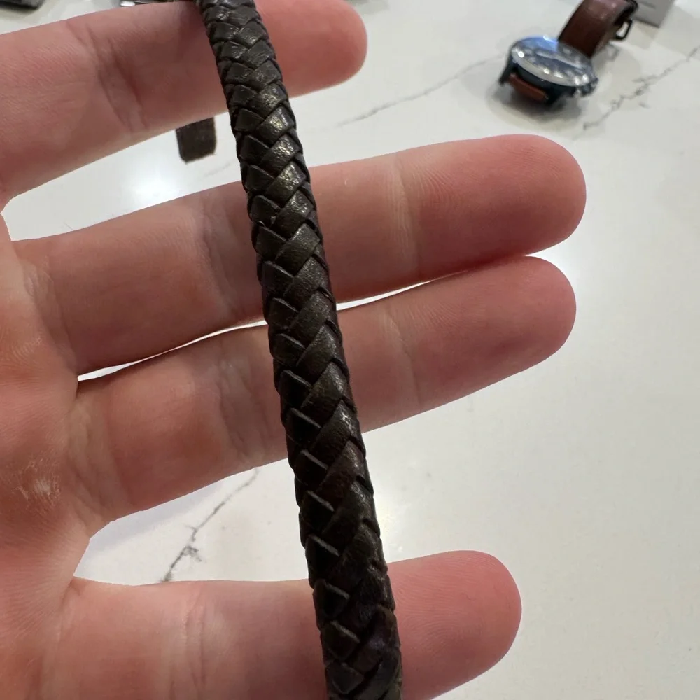 Mens fossil leather bracelet - Picture 2 of 2